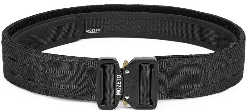 MOZETO Molle Battle Belt, 2" Battle Belts Tactical War Combat Quick Release Law Enforcement Duty Belts for Men
