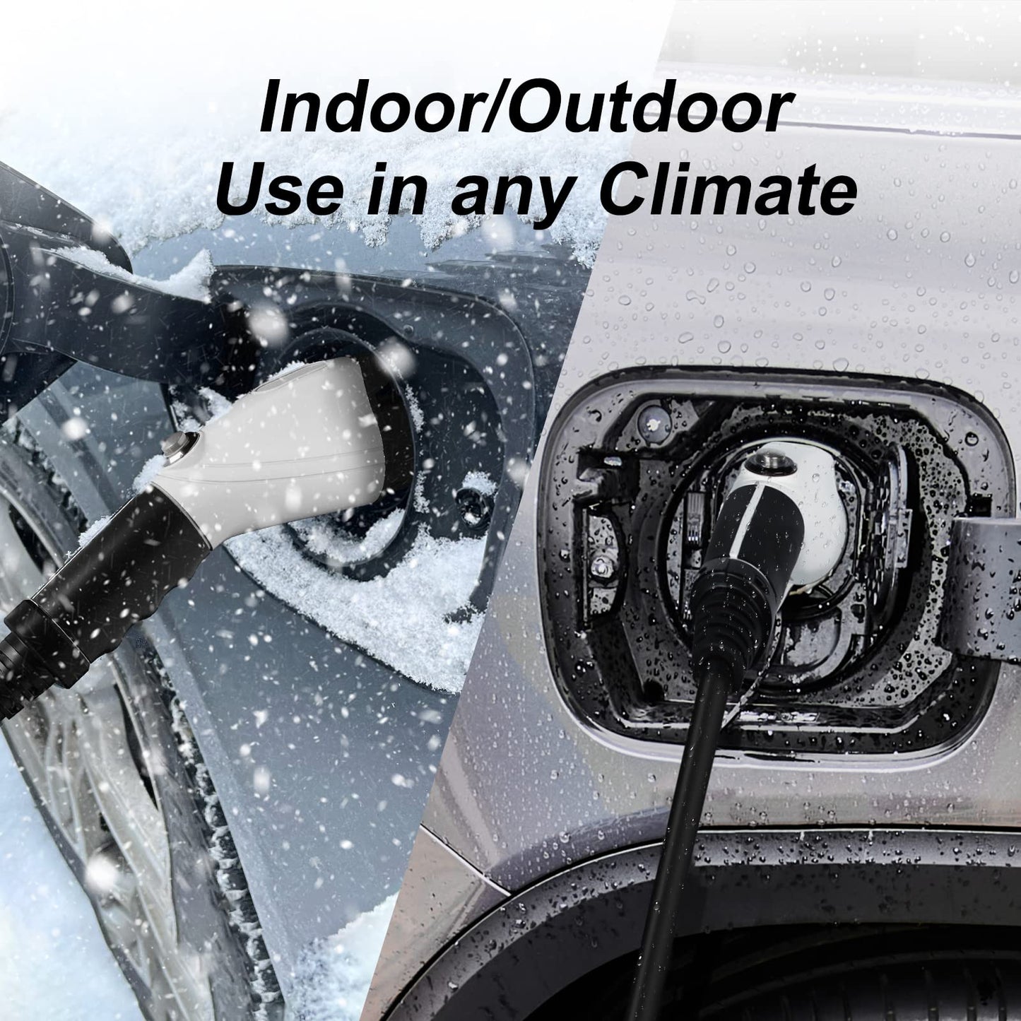MEGEAR Skysword Ⅱ Level 1-2 EV Charger, 100-240V 16A 25FT Portable EVSE, NEMA 6-20 Plug with NEMA 5-15 Adapter Electric Vehicle Charging Station