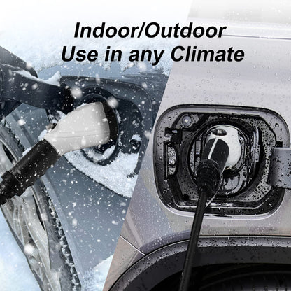 MEGEAR Skysword Ⅱ Level 1-2 EV Charger, 100-240V 16A 25FT Portable EVSE, NEMA 6-20 Plug with NEMA 5-15 Adapter Electric Vehicle Charging Station