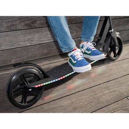 Jetson Jupiter Jumbo 3 Wheel Light Up Kick Scooter, Black- Adjustable Handlebar Foldable Ride On Toy for Toddlers and Kids Ages 5 and Up