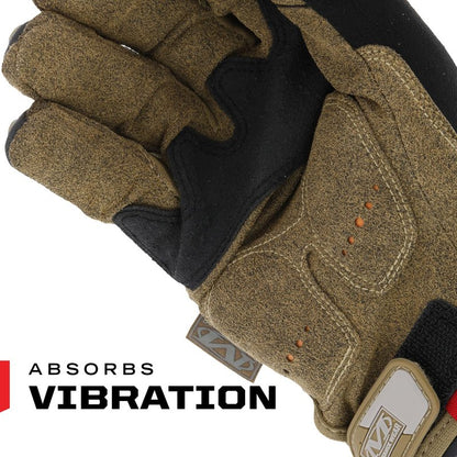 Mechanix Wear: M-Pact Work Gloves with Secure Fit, Work Gloves with Impact Protection and Vibration Absorption, Safety Gloves for Men (Brown, Medium)