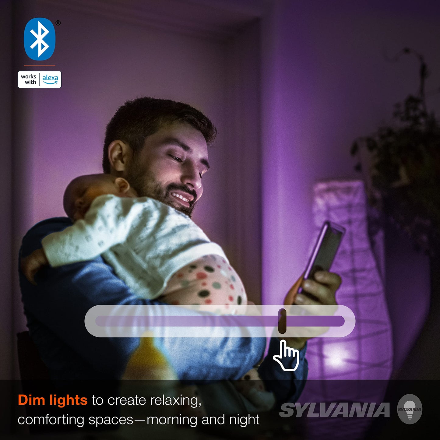SYLVANIA Wifi LED Smart Light Bulb, 60W Equivalent Full Color and Tunable White A19, Dimmable, Compatible with Alexa and Google Home Only - 4 Pack (75674)