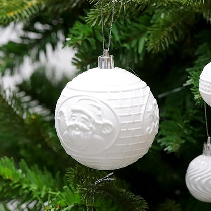 Christmas Ornaments Set with 60pcs Shatterproof Christmas Tree Decorations Multi-Size Christmas Ball Ornaments with 7 Styles White