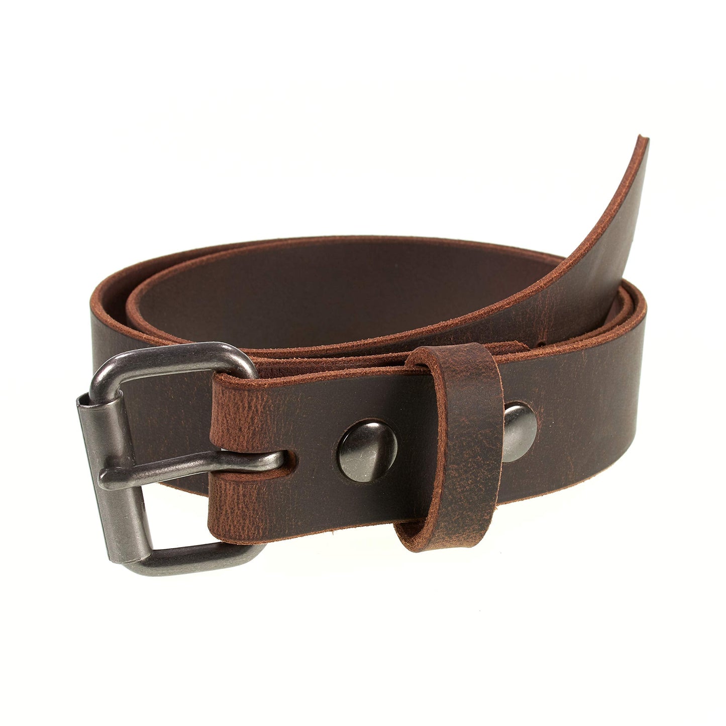 Men's Genuine Buffalo Leather Belt, 1 1/2" width, Handmade in the USA, By Amish (Crazy Horse, 34" (Pants 30-31))