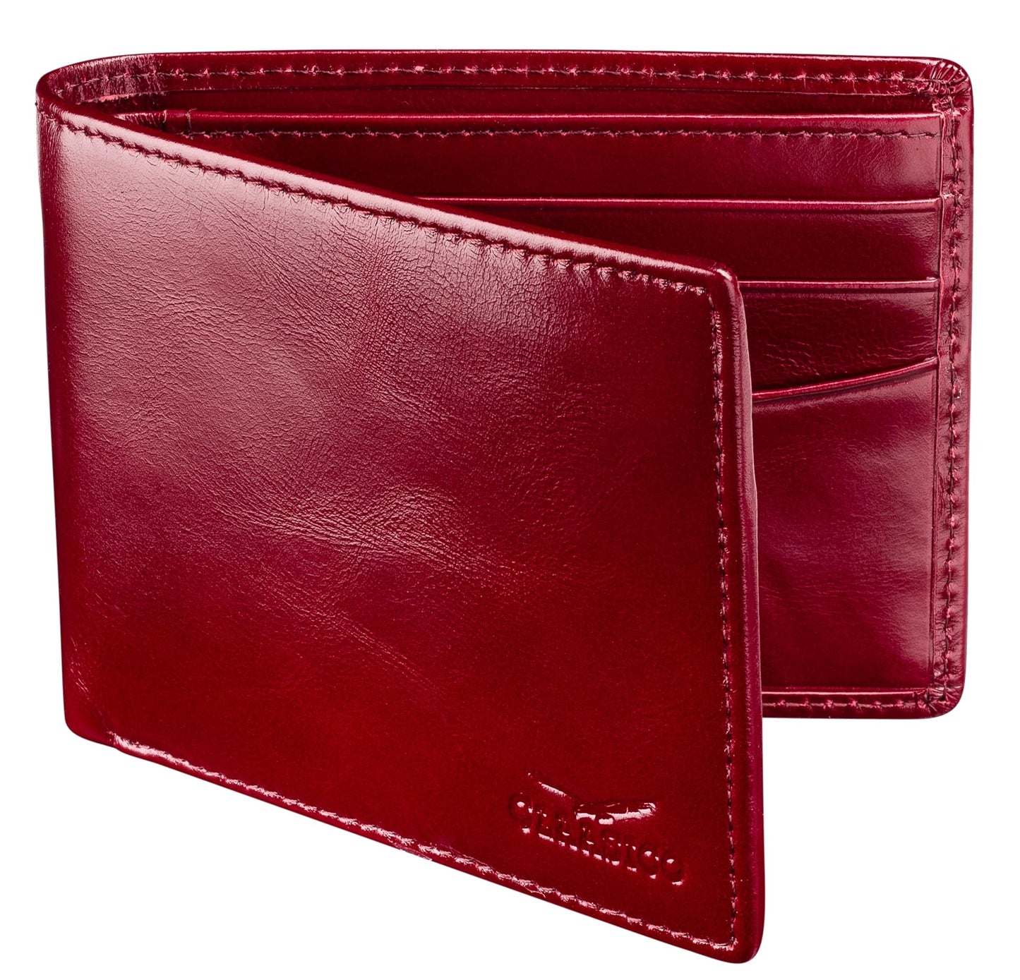 Claasico Men’s Bifold Wallet for Men – Genuine Leather RFID Wallet, Slim Billfold Cardholder w/ID Window – Gift Box Included
