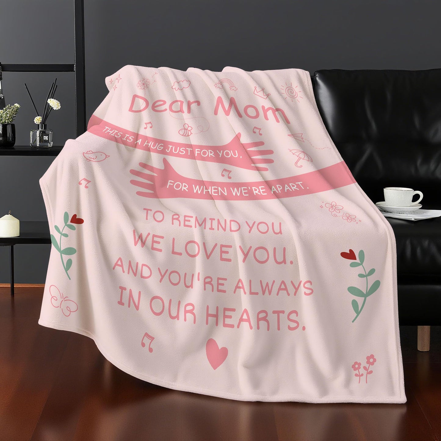 AprOcean Dear Aunt This is a Hug just for You for When We're Apart to Remind You we Love You and You're Always in Our Hearts Aunt's Blanket Gift from Niece Nephew for Birthday Mother's Day Christmas