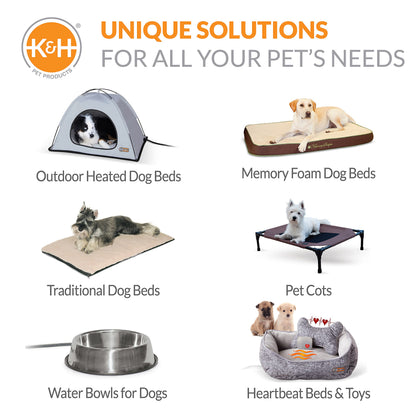 K&H Pet Products Cool Bed III Dog Cooling Mat, Indoor Outdoor Cooling Beds for Medium Dogs, Chilling Pet Pad for in Home, Outdoor Houses, Crates, Yards, Porches - Medium 32 X 22in Chill Blue