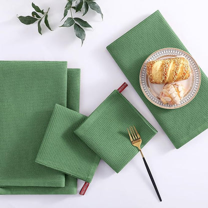 Homaxy 100% Cotton Waffle Weave Kitchen Towels