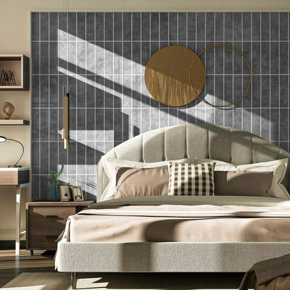 Art3d 10-Sheet Faux Marble Peel and Stick Backsplash Tile for Kitchen Wall Bathroom Countertops, 11.4 inch x 9.1 inch Stick-on Glazed-Ceramic Finish Resist to Water, Heat and Scratches, Ash Grey