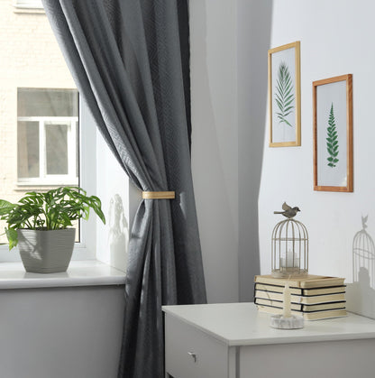 Wood Curtain Holdbacks - Set of 2 Modern Farmhouse Holdback for Drapes, Hooks for Walls, Curtains Tiebacks Wall Mount, Wooden Curtain Pullbacks Hook, Drapery Holders, Home Decor