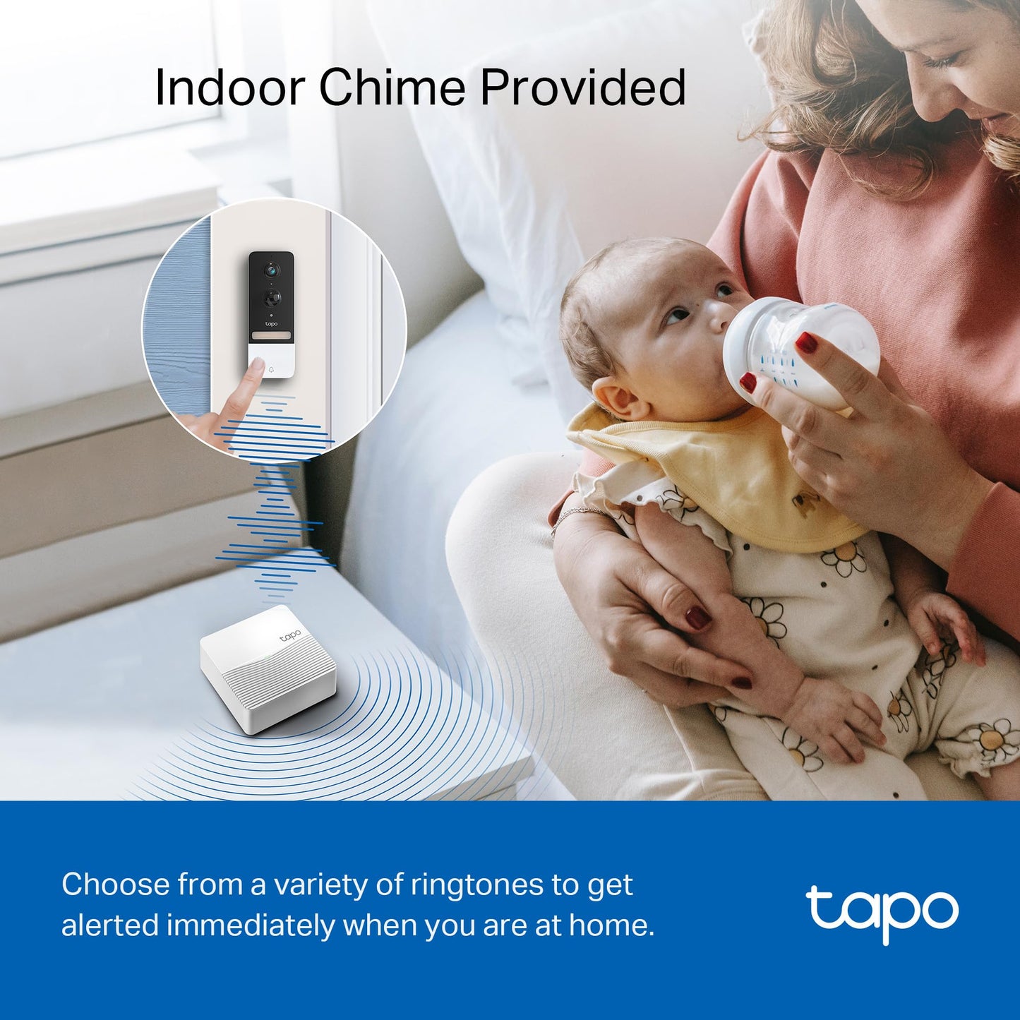 Tapo Smart Video Wireless Doorbell Camera - 2K, 160° Ultra-Wide View, Up to 180 Days Battery, Alexa, Google Assistant Compatible, Free AI Person Detection, IP54, SD/Cloud Storage, D205