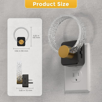 L LOHAS LED Night Lights Plug into Wall, 2 Pack Plug in Night Lights with Light Sensor, 3000K Soft White, 0-100LM Brightness Adjustable, Acrylic Nightlight for Bathroom Bedroom Hallway