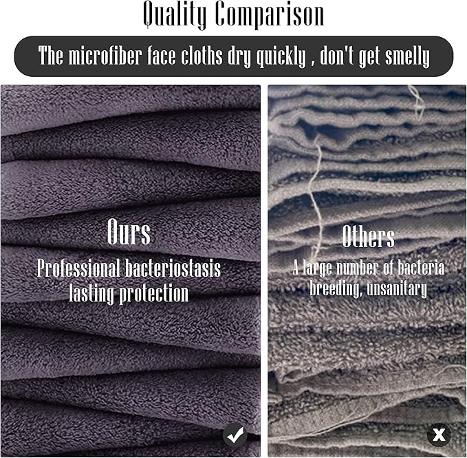 TENSTARS 12 Pack Premium Washcloths Set
