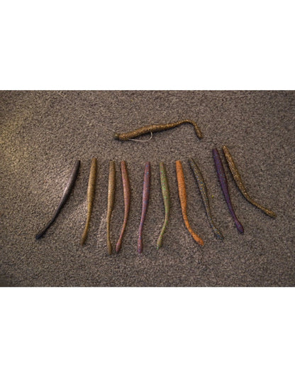 Berkley PowerBait MaxScent Fishing Soft Bait, Green Pumpkin Purple Fleck, 4 1/2"