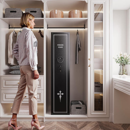 KAER 2-3 Gun Safe for Rifles and Pistols Gun Safe for Home with Quick Access Removable Shelf Gun Cabinet with Removable Gun Racks Pistol Pockets for Home,Office,Warehouse