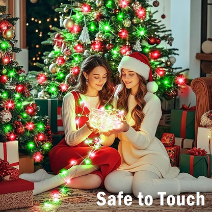 SAUIRS 403FT 1000 LED Christmas Lights Outdoor String Lights with 8 Modes Timer Waterproof Fairy Light Plug in for Outside Indoor Party Xmas Palm Tree Yard Wedding Decorations(Red and Green)