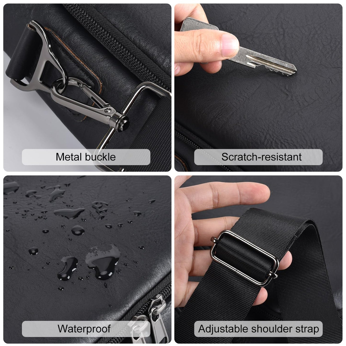 Crossbody Bags for Women and Men, Medium Leather Ladies Shoulder Cross body Bag Sling Travel Purses Handbags Compatible with 11 inch iPad Pro Air 11 with Magic Keyboard