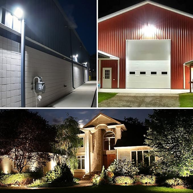30W Outdoor LED Flood Light With 1/2" Knuckle Mount (Plate Included), 5000K Daylight 3600LM 120V, UL Waterproof LED Security FLood Lighting for Wall Wash /Sign/Flagpole/Tree/Yards/Advertising Boards