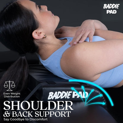 Baddiepad Hip Thrust Bench Pad for Back Shoulder Neck Support - Gym Equipment Barbell Pad Foam Pad for Weight Lifting Hip Thrusts Bench Cushion Gym Equipment - Gym Accessories Padding - Baddie Pad