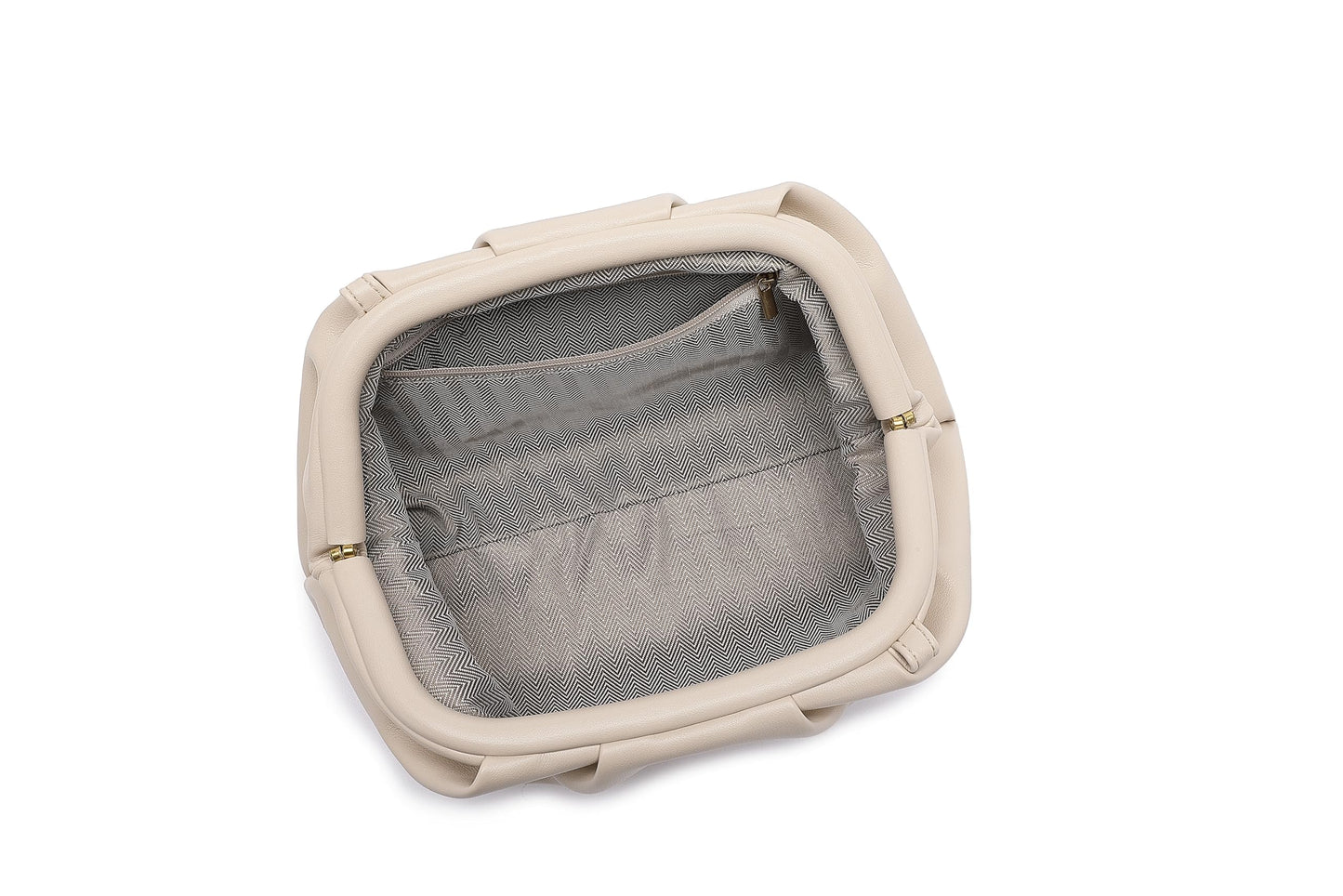 YUWITA Soft PU Leather Clutch Purses for Women Formal Elegant Luxurious Evening Bag (Beige)