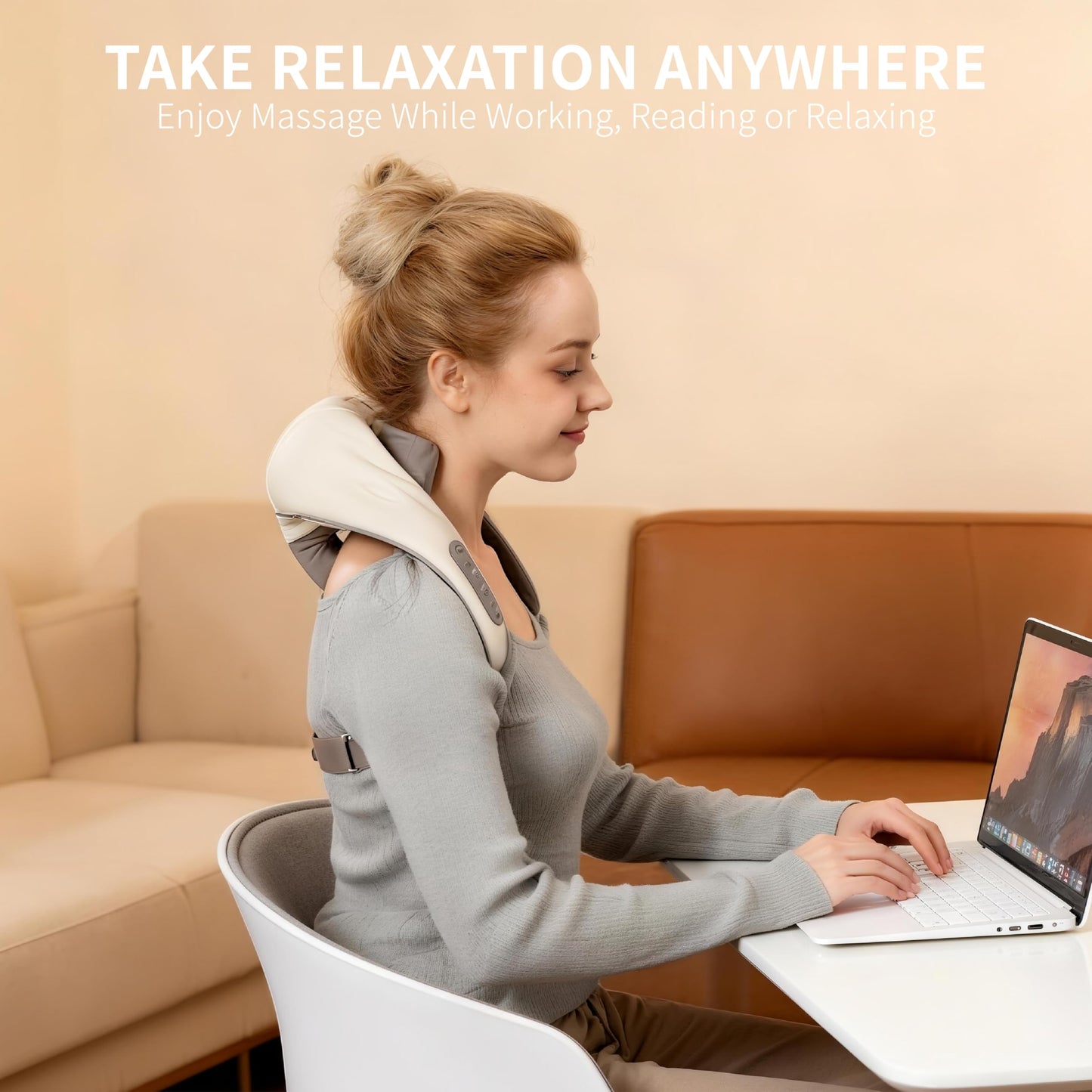 Breo N5 Mini Neck Massager with Heat, Electric Massager for Neck & Shoulder, Shiatsu Shoulder Massager