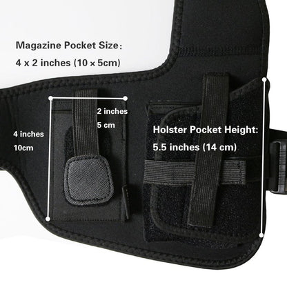 TACDEFNEX Shoulder Holster for Pistols – Right-Hand Gun Holster for Men with Breathable 3-Point Design, Adjustable Fit 35"-45", Fits Glock 19, Sig P365, M&P Shield, 1911 & More