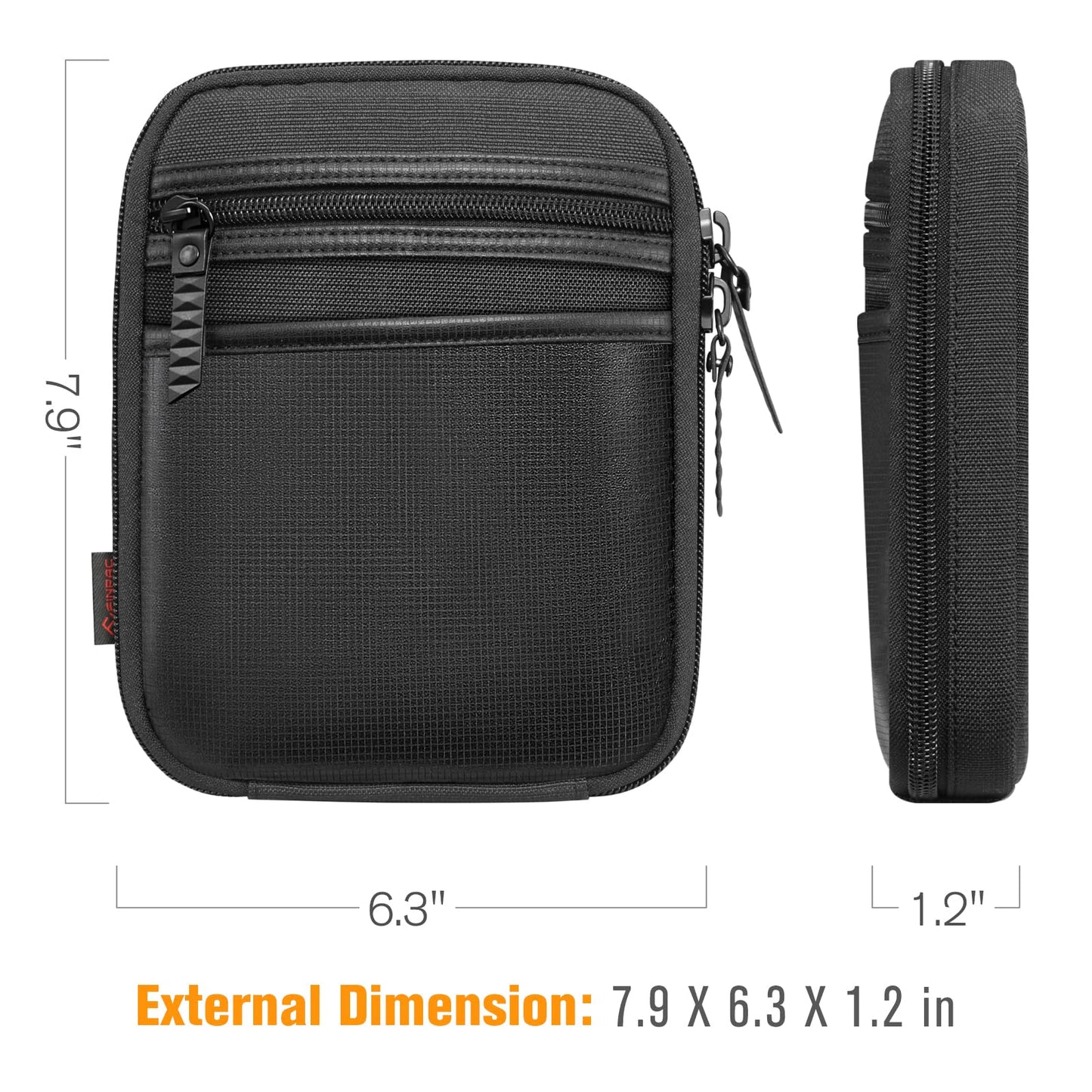FINPAC Concealed Carry Gun Pouch, Soft Pistol Case Fanny Pack Waist Belt Firearm Bag with Holster for Compact and Subcompact Handgun, Air Gun, Men, Women (Black)