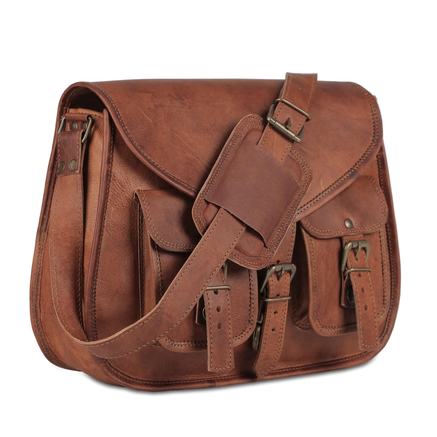 14 Inch Leather Purse Women Shoulder Bag Crossbody Satchel Ladies Tote Travel Purse Genuine Leather