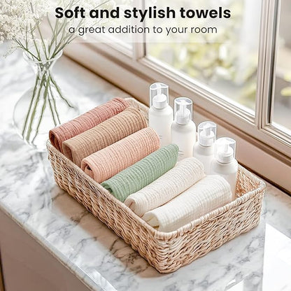 Konssy 6 Pack Face Cloths, Soft Wash Cloth
