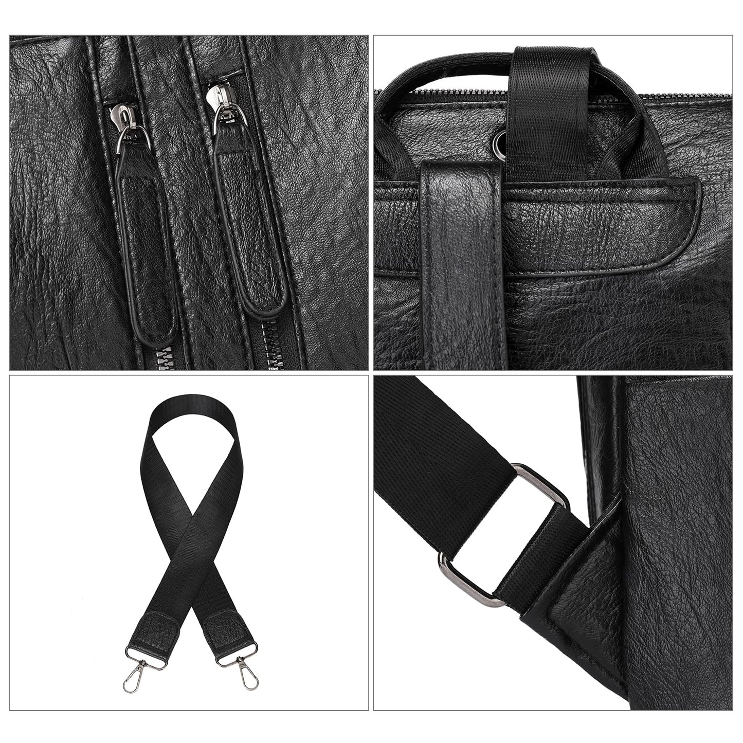 GAEKEAO Backpack Purse for Women PU Leather Anti-theft Backpack Ladies Convertible Large Travel Designer Fashion Shoulder Bag