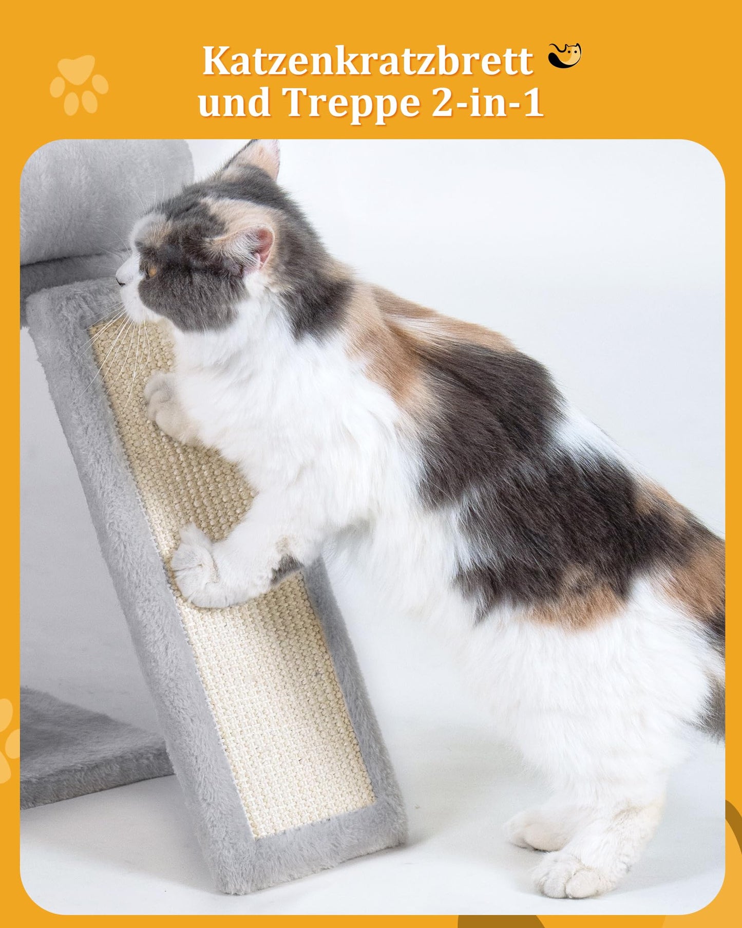 Aechonow 14in Cat Tree Tower with 20 * 16.5in Perch Bed and Washable Top for Large Adult Cats, Condo and Scratching Post for Indoor Kitten Pet, Light Gray