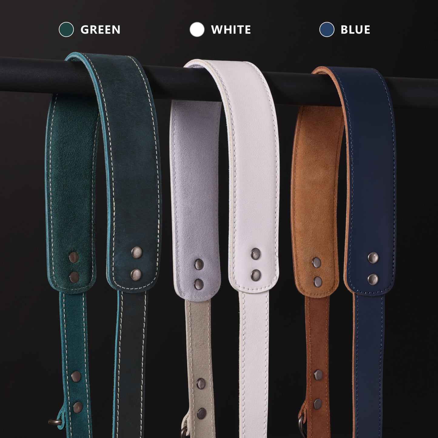 Padwa Lifestyle Green Single Camera Harness Strap for One Camera - Professional Single Full Grain Leather Camera Harness with Thick Padded,Quick Release Gear DSLR Camera Straps for Photographers