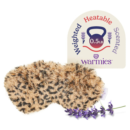 warmies Microwavable Eye Mask for Warmth & Comfort - Heating & Cooling Compress for Calming Relaxation - Weighted & Heated Eye Mask with Scented Lavender for Sleeping - Gray