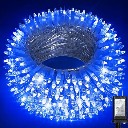 1500LED Christmas Lights Outdoor Use, 470ft 12 Modes Blue LED String Lights with Timer Dimmable, Waterproof Christmas Tree Lights for Xmas Patio Yard Fence Balcony Garden Party Decor Blue
