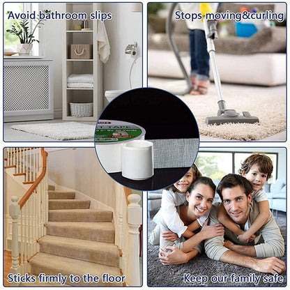 YYXLIFE Double Sided Carpet Tape,for Area Rugs Carpet Adhesive Removable Multi-Purpose Rug Tape Cloth for Hardwood Floors,Outdoor Rugs,2Inch x 10 Yards,20 Yards,30 Yards