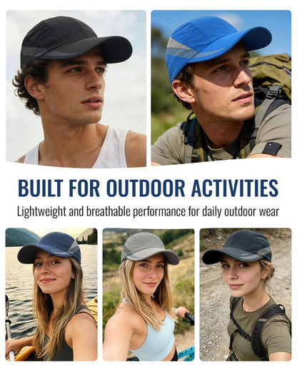 CLAPE Outdoor Sun Visor Hats Lightweight Waterproof Breathable Sports Hat UPF50+ Ultra Thin Cooling Baseball Hats