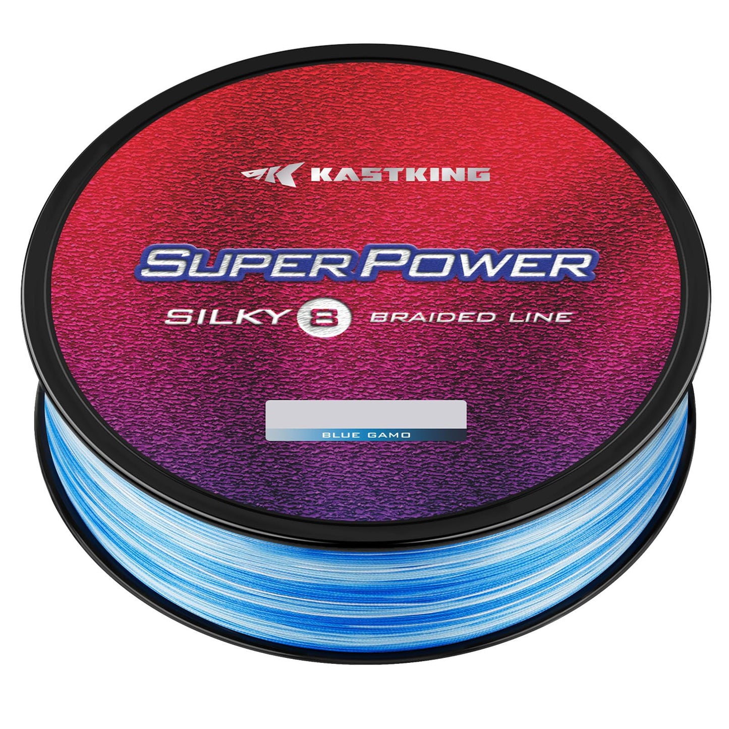 KastKing Superpower Silky8 Braided Fishing Line, Blue Camo, 8 Strands, 40 LB, 500 Yds