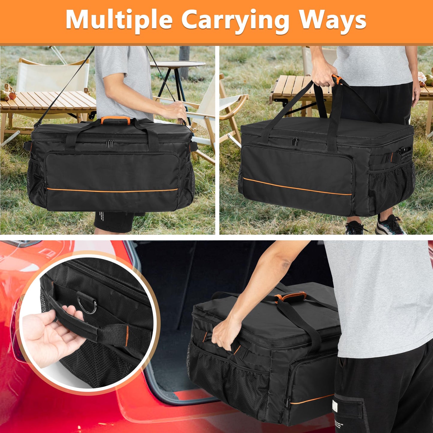 HODRANT Carry Bag Compatible With Ninja Woodfire Grill OG701 OG751, Outdoor Cover for OG700 Series Smoker, Water-Resistant BBQ Storage Case for Tools & Accessories, Bag Only