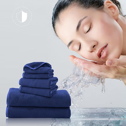 TENSTARS Luxury Silk Hemming Towel Set