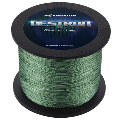 KastKing Destron Braided Fishing Line, Moss Green , 150 yds-6lb-0.11mm