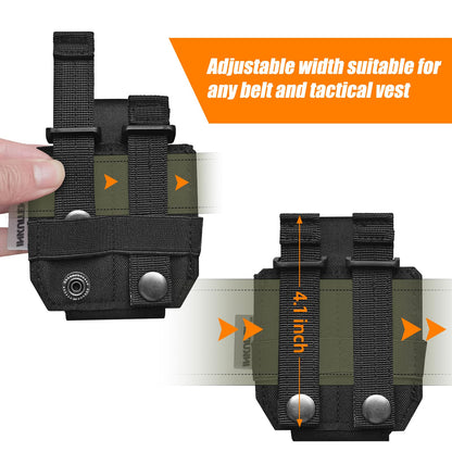 2 Pack MOLLE Handcuff Pouch fits Multiple Cuffs,Handcuff Holster for Duty Belt Tactical Vest Law Enforcement Security Officer Accessories Quick Release