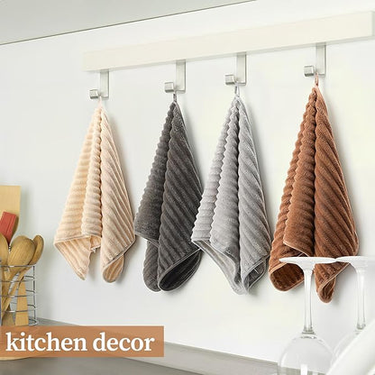 4 Pcs Hand Towel for Bathroom 14 x 30 Inch Neutral Microfiber Quick Dry