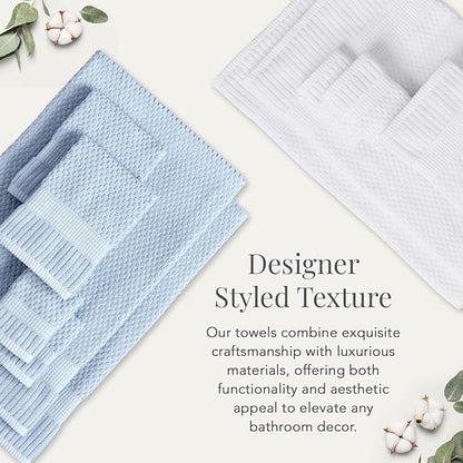 NY Loft 100% Cotton Hand Towel 6 Pack | Super Soft & Absorbent Quick-Dry Hand