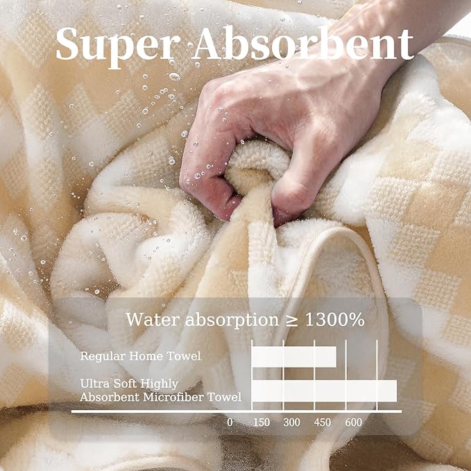 8 Piece Bathroom Towel Set |2 Oversized Bath Towels, 2 Hand Towels, 4