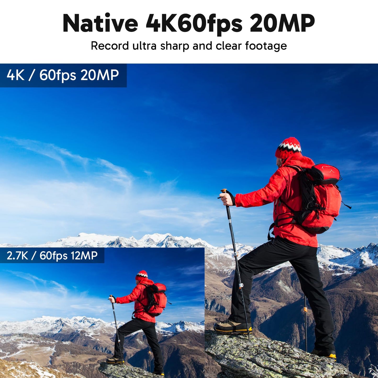 AKASO V50 Elite 4K60fps Touch Screen WiFi Action Camera Voice Control EIS 131 feet Waterproof Camera 8X Zoom Remote Control