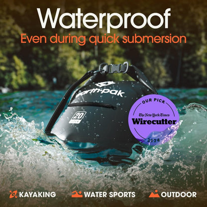 Earth Pak Waterproof Dry Bag - Roll Top Waterproof Backpack Sack Keeps Gear Dry for Kayaking, Beach, Rafting, Boating, Hiking, Camping and Fishing with Waterproof Phone Case