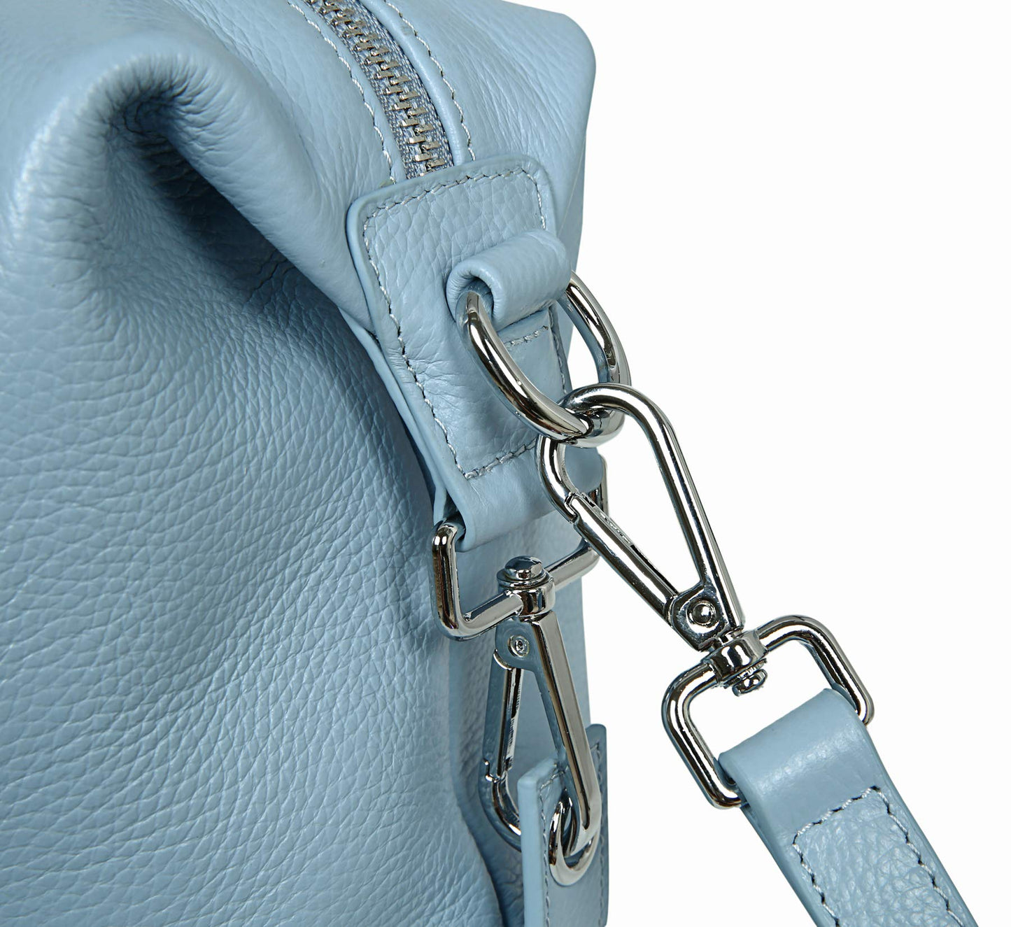 HESHE Womens Genuine Leather Handbags Purse Crossbody Satchel Tote Bags Ladies Real Leather Bags (Light Blue)