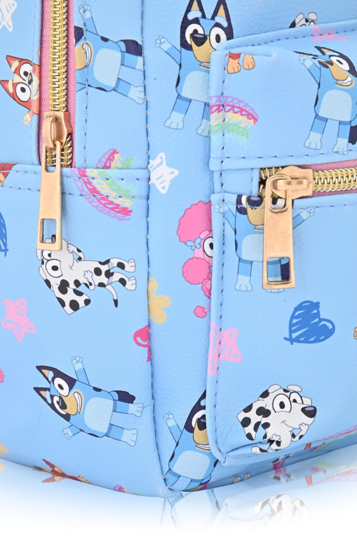 Fast Forward Bluey Backpack for Boys, Girls, Women, Men, Unisex | Cute PU Leather 10" Bluey Mini Backpack Purse Shoulder Purse | Bluey Bag and Bluey Accessories