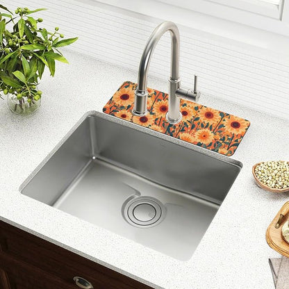 Kitchen Sink Splash Guard 2 PCS 14.7 Inch Sink Faucet Mat Splash Guard
