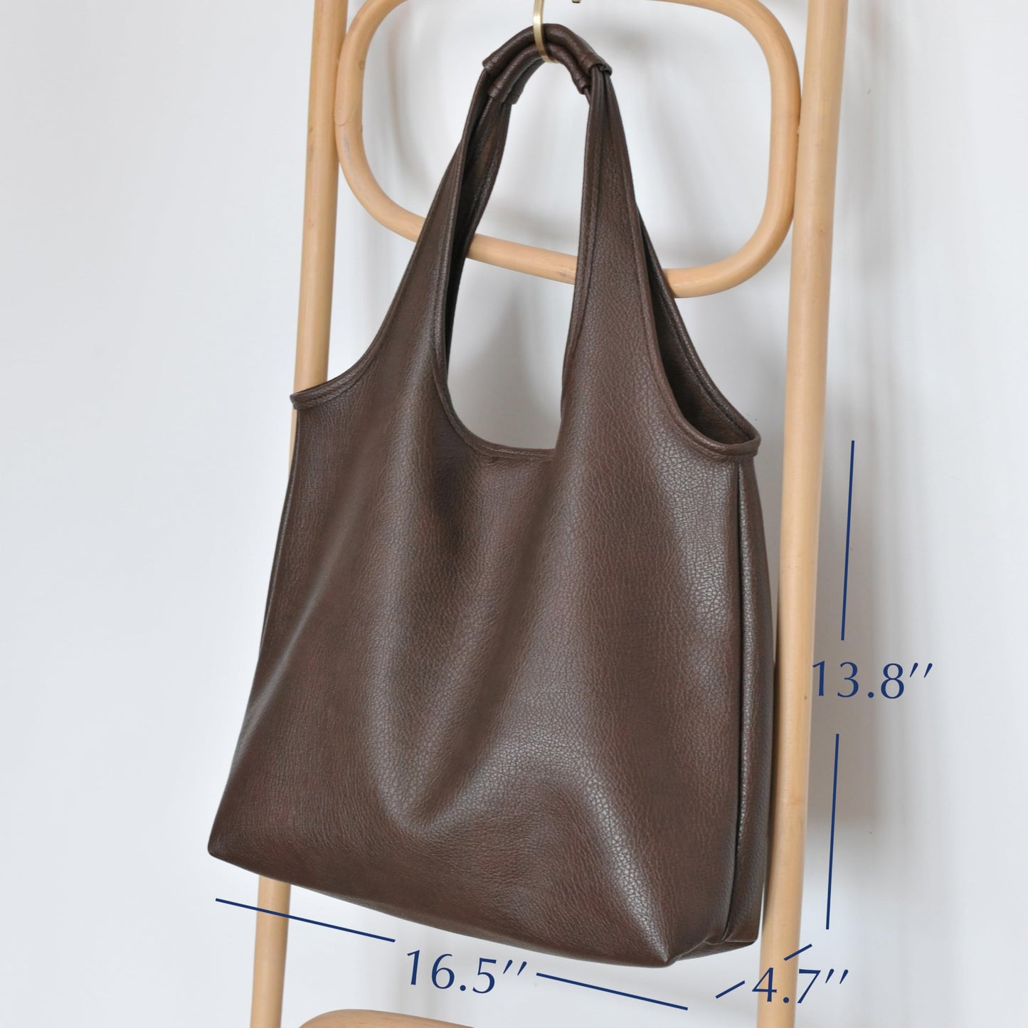 Women's Hobo Bag Soft Vegan Leather Tote Oversized Slouchy Handbag for Shopping,Weekender,Work (Coffee)